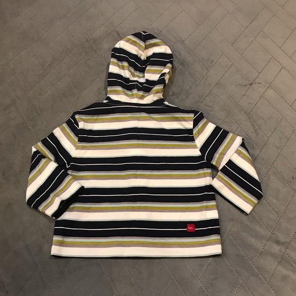 EUC Tea Collection Boys Button-Up Striped Hoodie 3-6M - Picture 2 of 3